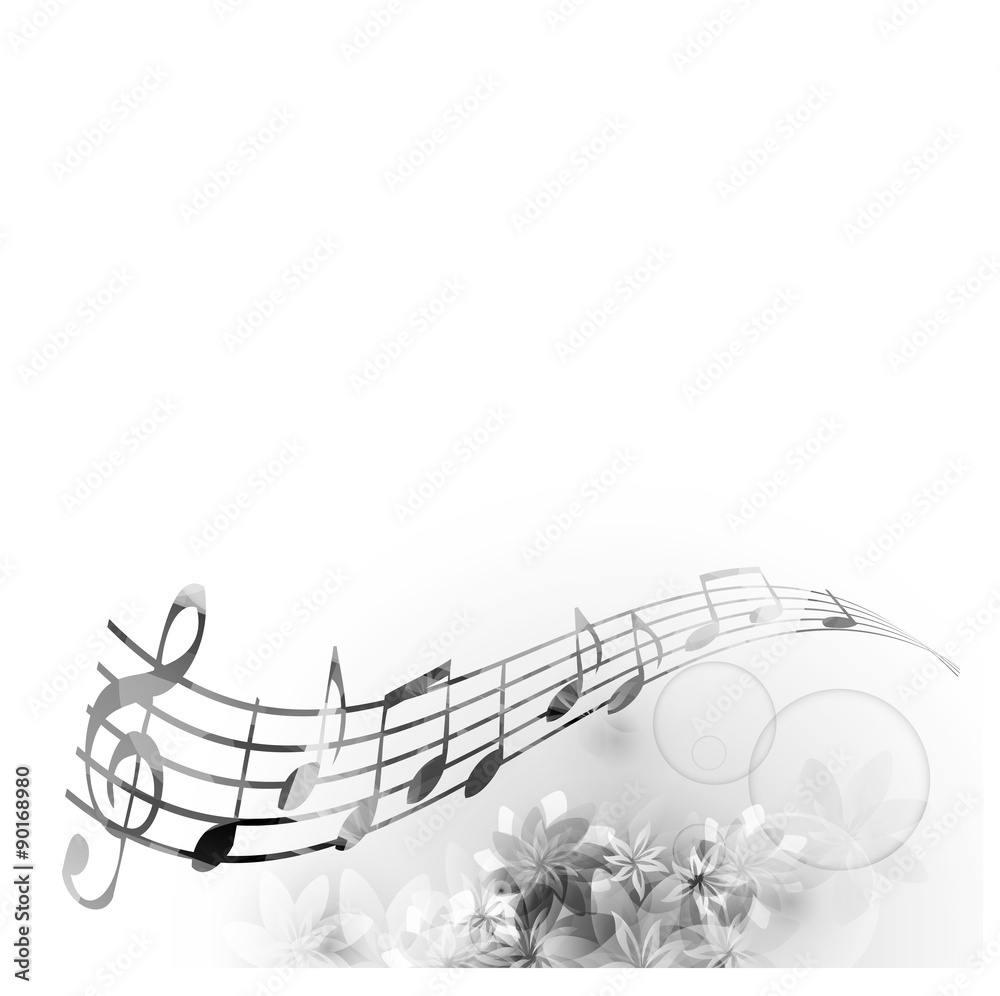 Obraz premium Music notes background