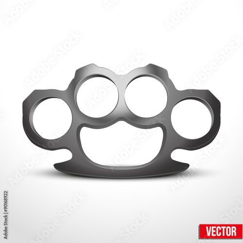 Metal Brassknuckles vector illustration