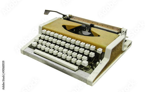 Vintage typewriter isolated with clipping path