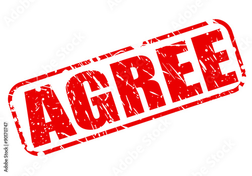 Agree red stamp text