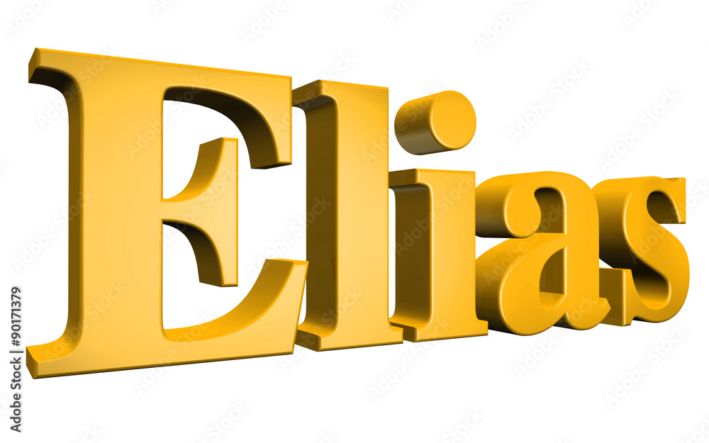 3D Elias text on white background 3D Elias text on white background