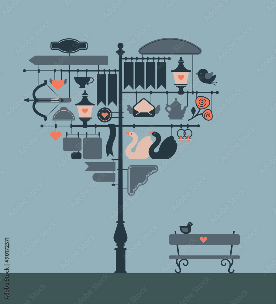 Valentine's day themed design element Valentine's day themed design element