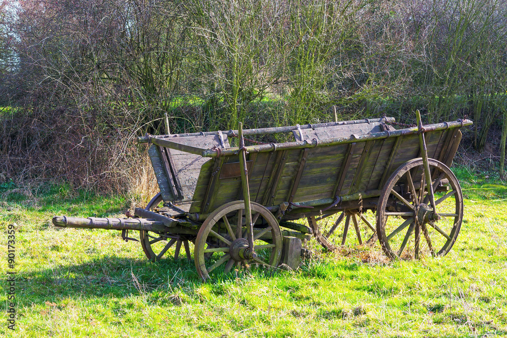 old wooden cart