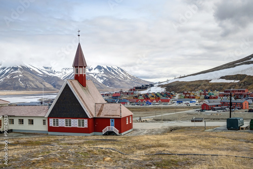 Church in Longyearbyen, Svalbard, Norway photo