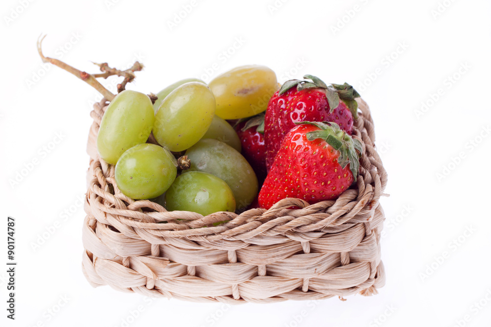 Grapes and strawberry