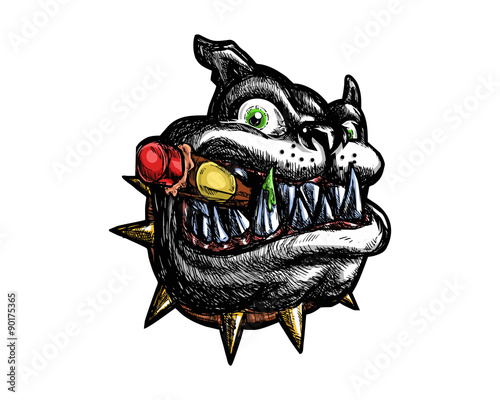 smokers dog bulldog