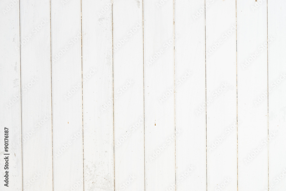 Naklejka premium White wood textures background
