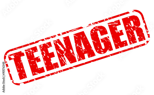 TEENAGER red stamp text