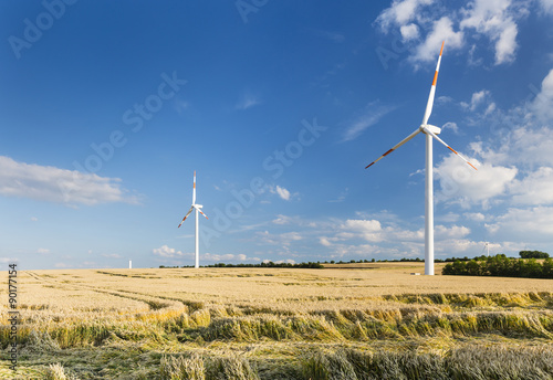 Wind Turbines And Fields