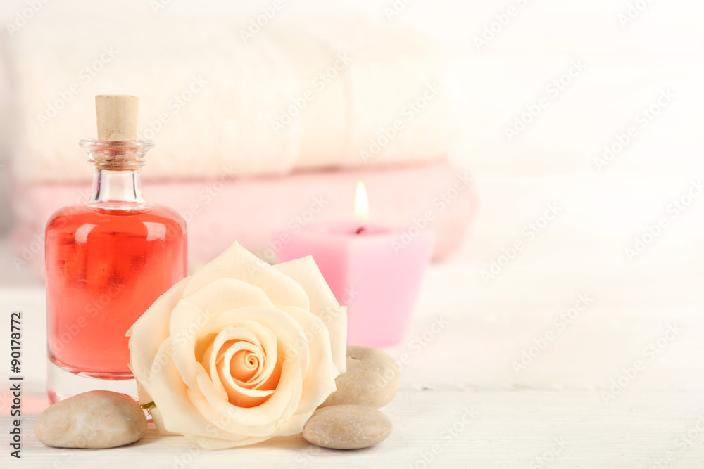 Spa treatments on light background Spa treatments on light background