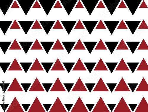 Abstract triangles black and red shape background