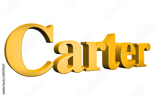 Fotografija 3D Carter text on white background