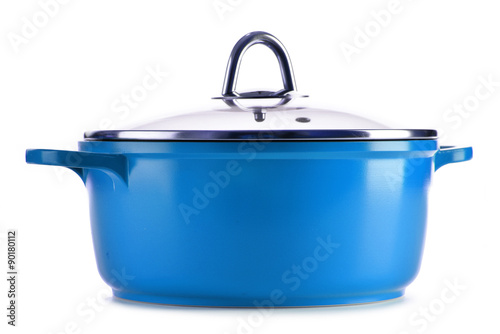 Принти на полотні Steel pot isolated on white background
