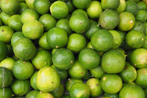 Fresh green limes