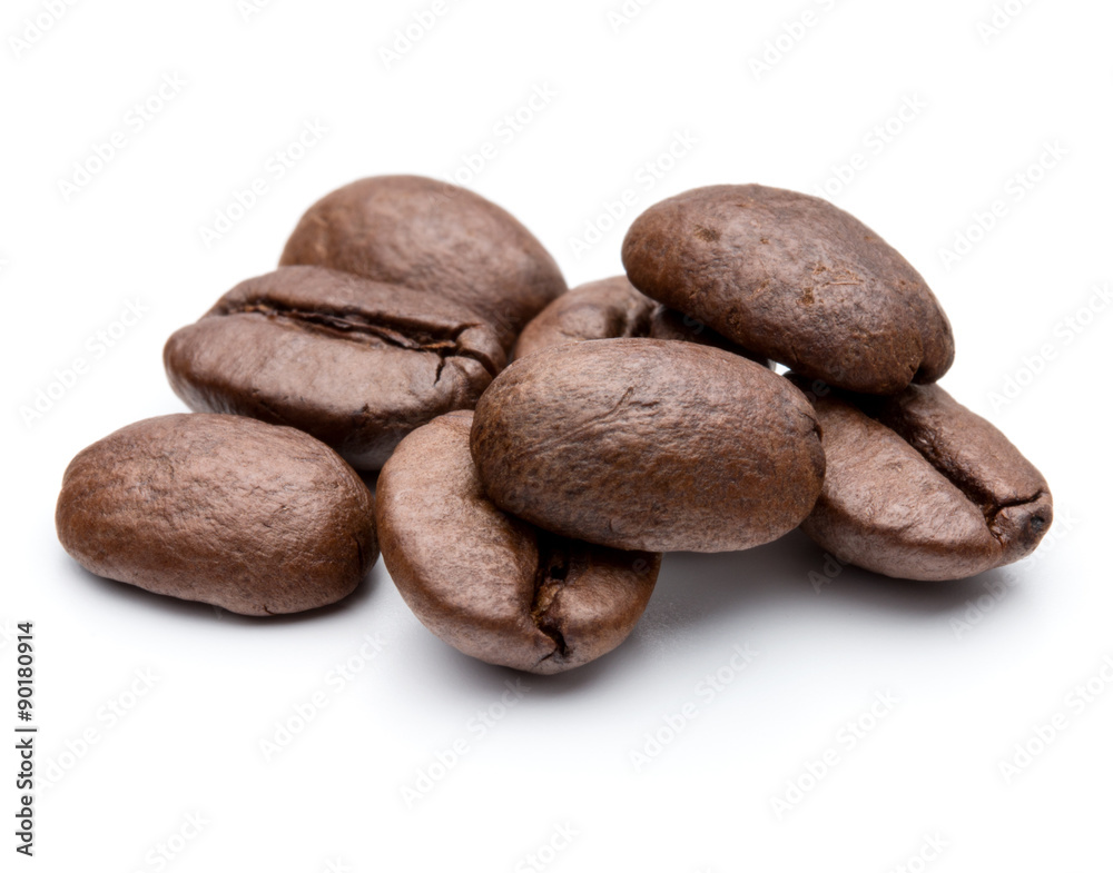 roasted coffee beans isolated in white background cutout roasted coffee beans isolated in white background cutout