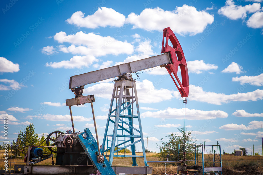 Oil pump in outdoors field Oil pump in outdoors field