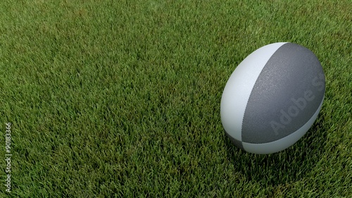 ballon rugby pelouse topV02 noir 