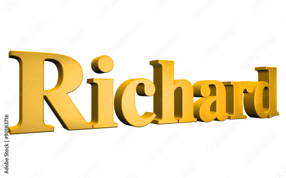 3D Richard text on white background 3D Richard text on white background