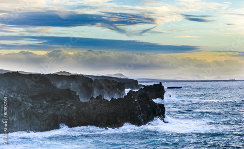 scenic coast landscape at Timanfaya National Park