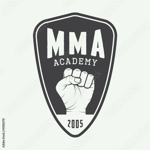 Vintage mixed martial arts logo, badge or emblems.