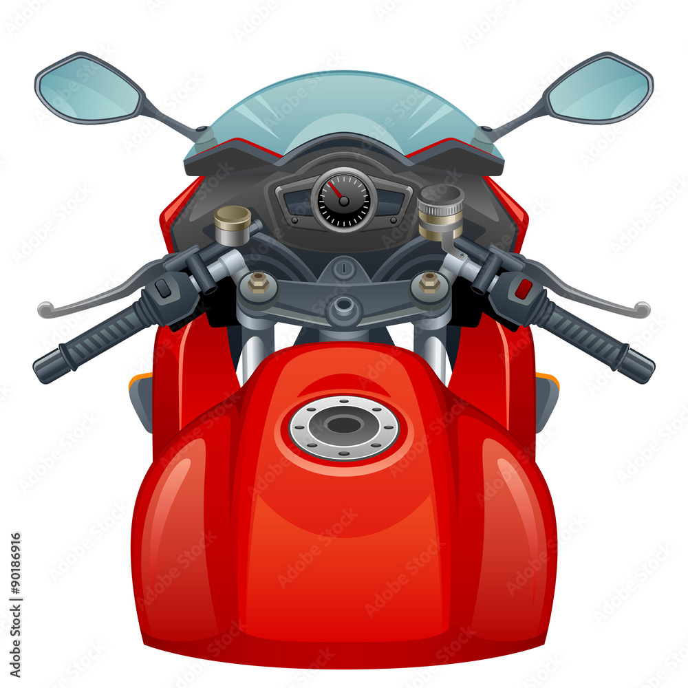 Naklejka premium Red motorcycle 
