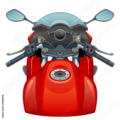 Red motorcycle 
