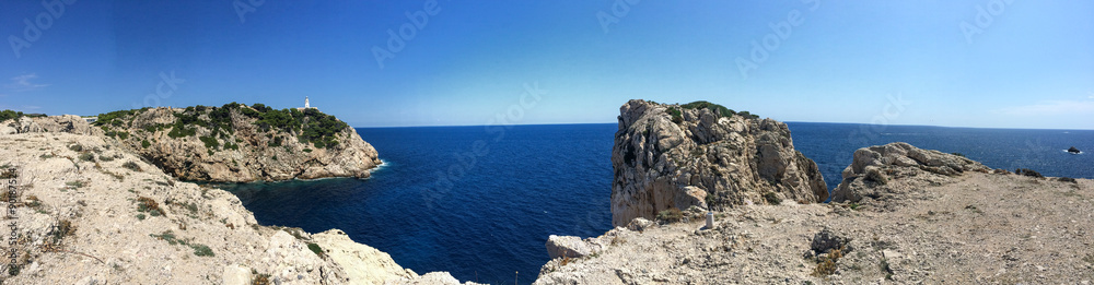 Leuchturm Klippen Panorama, Capdepera, Cala Ratjada, Mallorca Leuchturm Klippen Panorama, Capdepera, Cala Ratjada, Mallorca