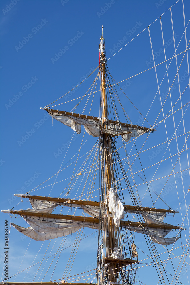 Fototapeta premium Mast of sail ship