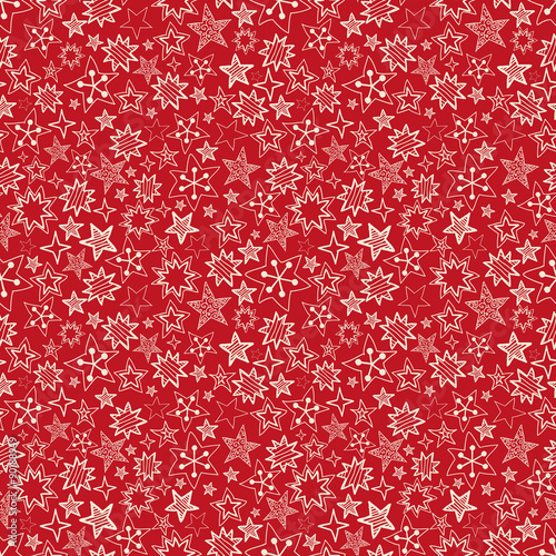 Seamless background with stylized stars 