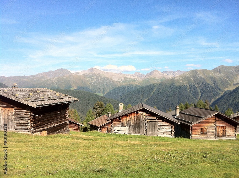Cottages At Wiesner Alp 1.945m Above Davos-Wiesen In Graubünden Switzerland