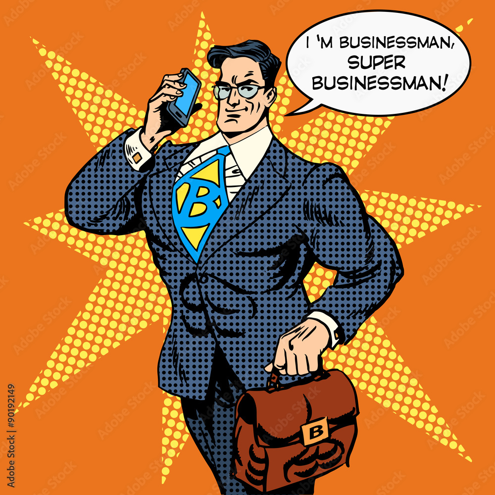 super-businessman-answering-phone-call-stock-vektorgrafik-adobe-stock