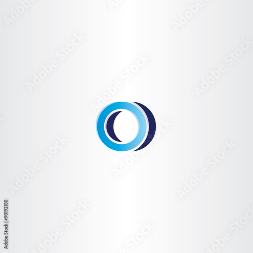 blue logotype sign letter o