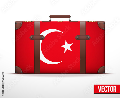 Classic vintage luggage suitcase for travel
