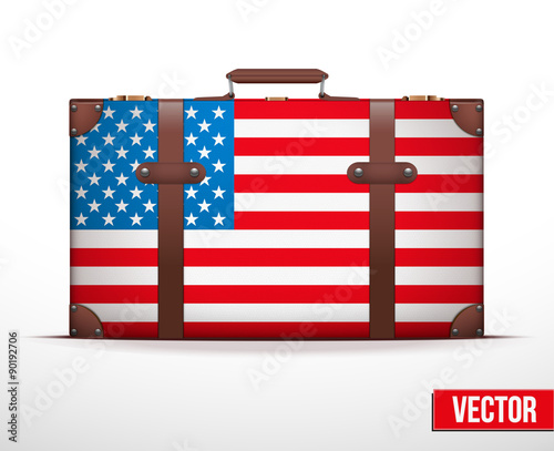 Classic vintage luggage suitcase for travel