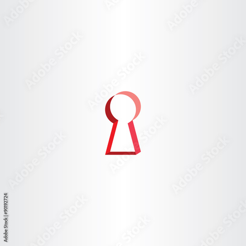 red key lock hole icon