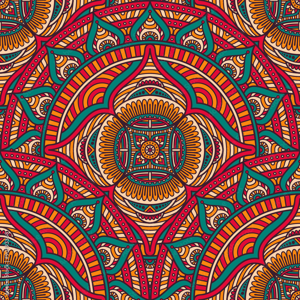 Ethnic floral seamless pattern Ethnic floral seamless pattern