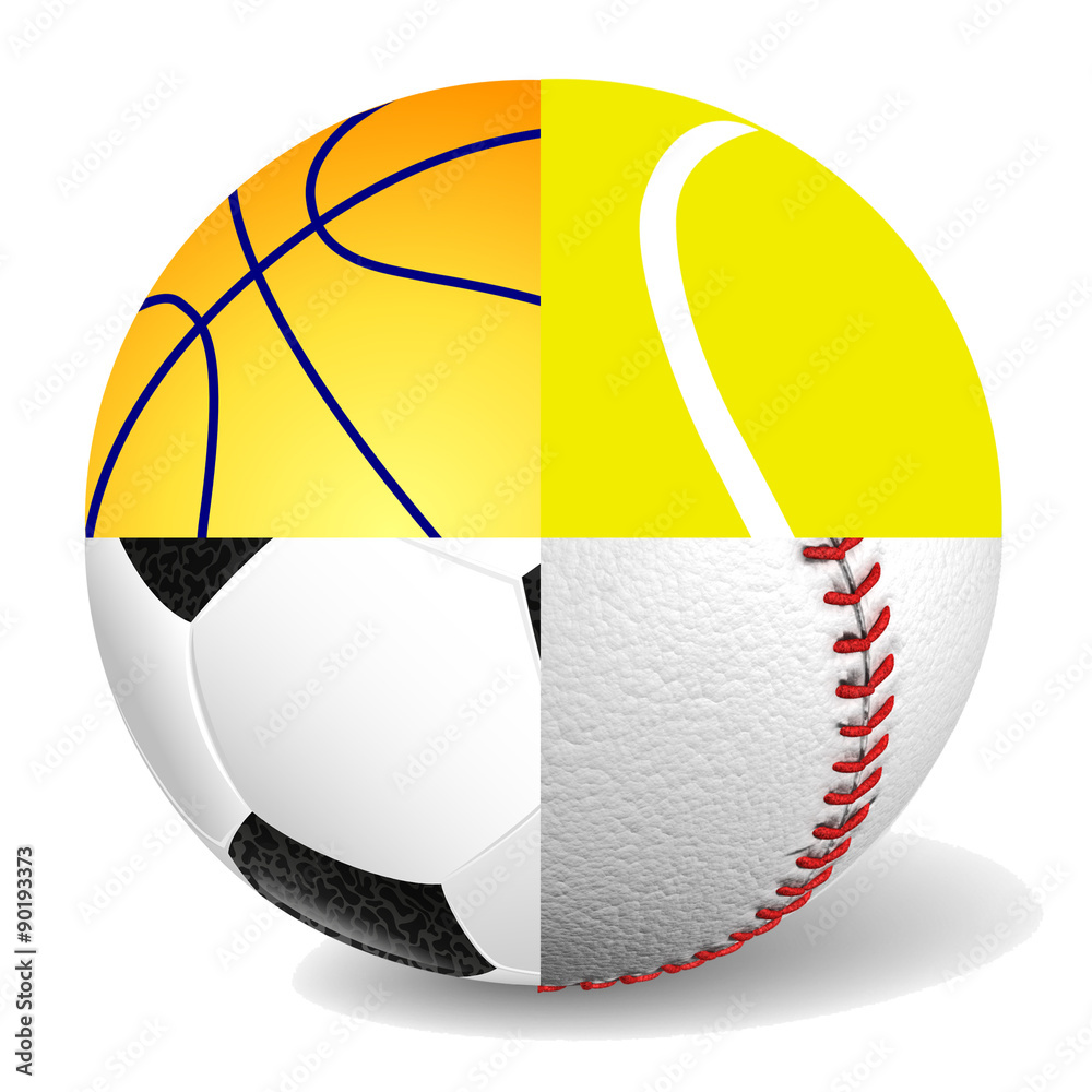 Fototapeta premium illustration of sport's balls