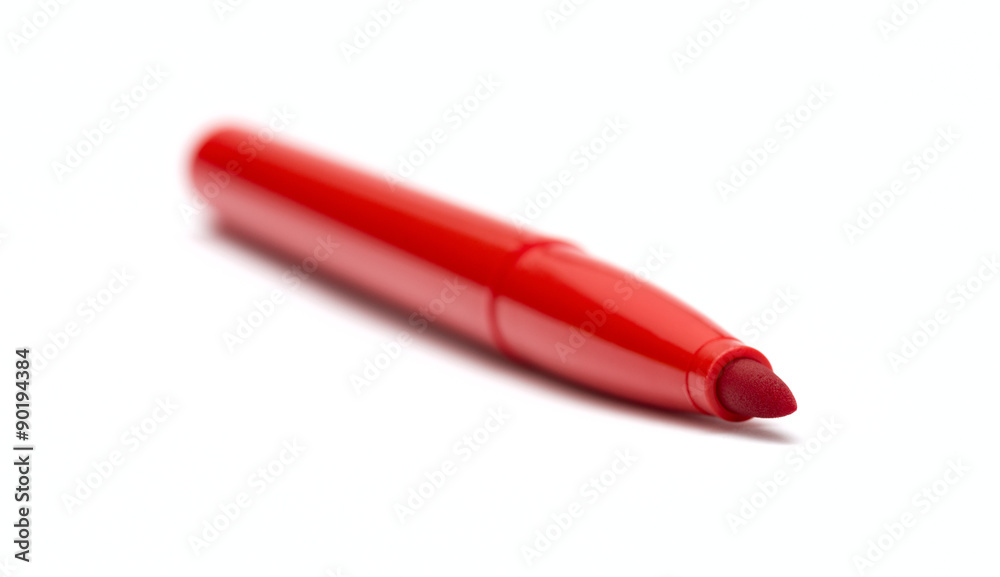 Red marker isolated on white background Red marker isolated on white background