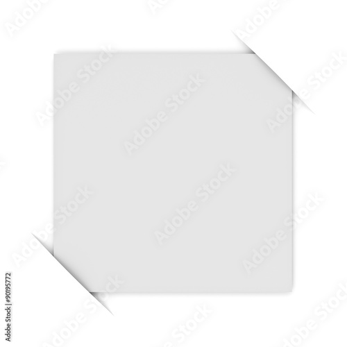 Wallpaper Mural biglietto bianco fermato agli angoli Torontodigital.ca