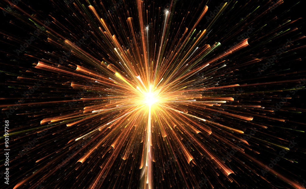 Obraz premium Star explosion with particles