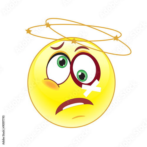 Dizziness, hit on the head.