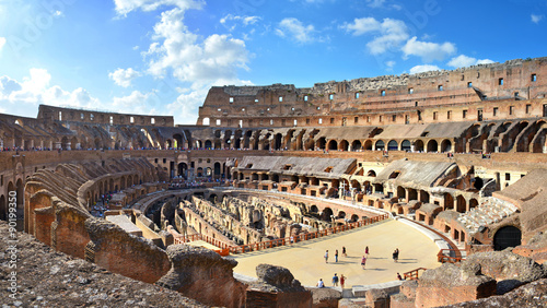Leinwand Poster Rom Kolosseum XXL Panorama Innenansicht innen – Rome Colosseum XXL Panoramic Vie