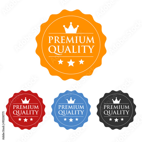 Premium quality seal or label flat icon photo