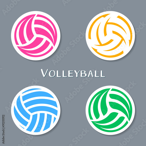 Volleyball ball labels