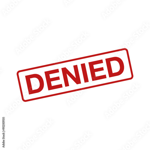 Denied rubber stamp seal flat icon