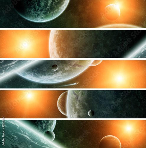 Fototapeta Naklejka Na Ścianę i Meble -  Sunrise over planet Earth in space