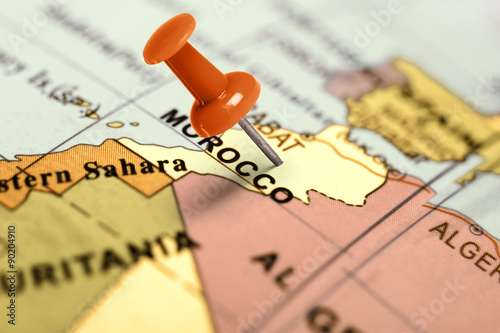 Location Morocco. Red pin on the map.