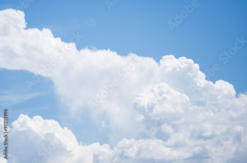 white cloud on a blue sky background