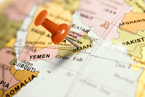 Location Oman. Red pin on the map.