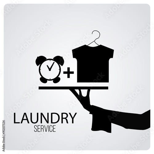 laundry service over degrade color background